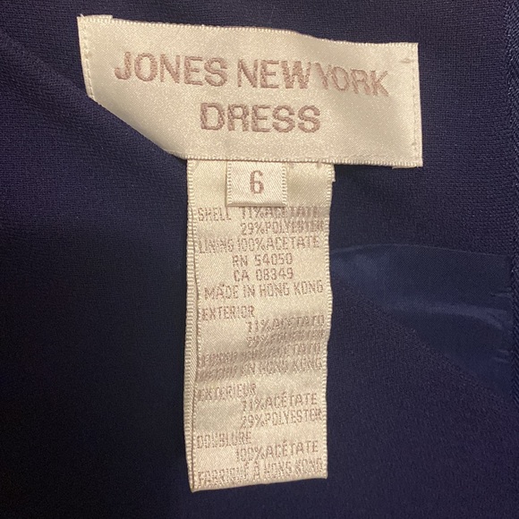 Navy Blue Jones New York Dress (Size 6) - Picture 6 of 6